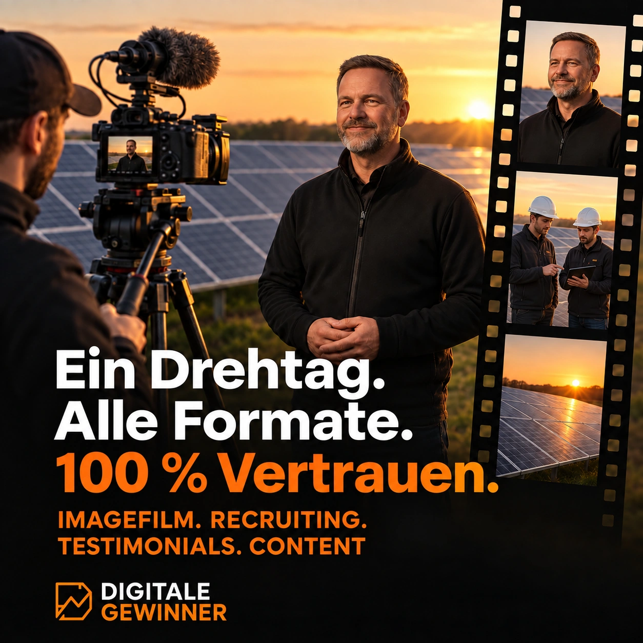 KI-Design für Digitale Gewinner: Ein Drehtag. Alle Formate. 100 Prozent Vertrauen.